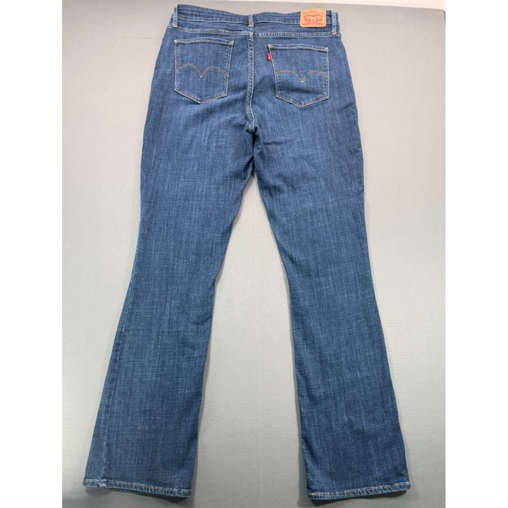 Levis 725 High Rise Bootcut Jeans | Womens 32x34 Dark Wash *RARE Blank Red Tab* - Picture 8 of 16